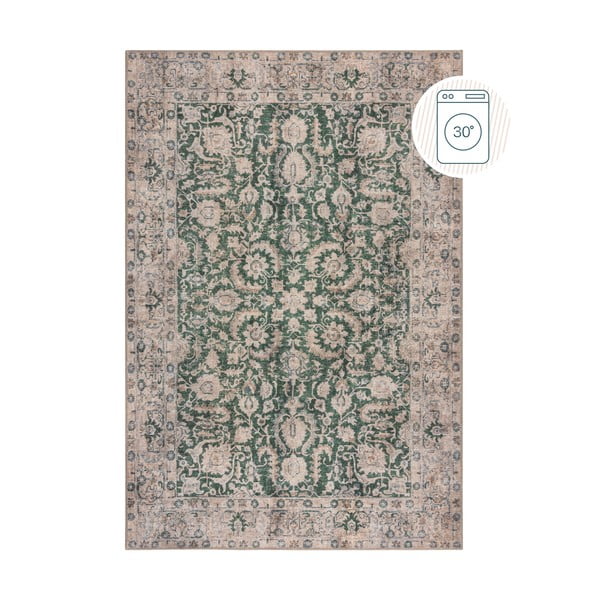 Zelena pralna preproga 115x170 cm Beau Floral – Flair Rugs