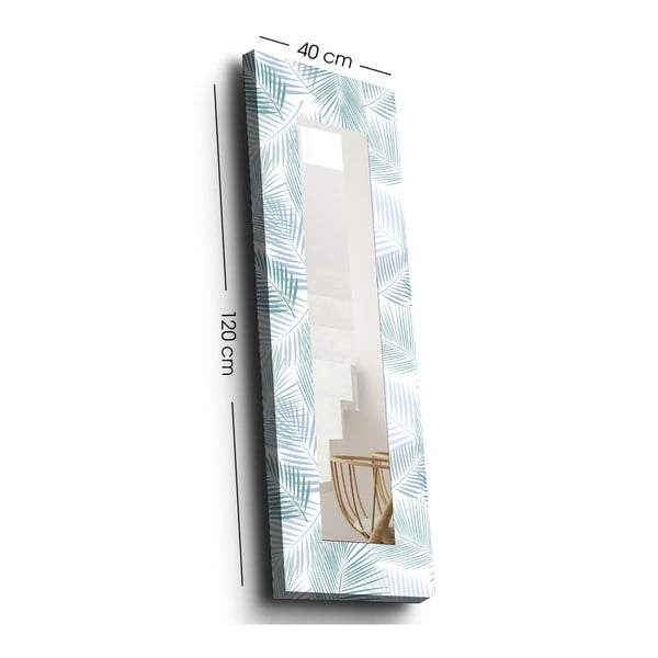 Stensko ogledalo z lesenim okvirjem 40x120 cm – Wallity-image-4