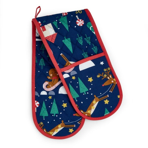 Dvojna kuhinjska rokavica z božičnim motivom Santa's Christmas Wonderland – Catherine Lansfield