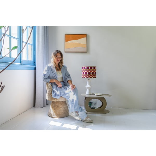 Bež kovinska klubska mizica 55x66 cm Tonda – Spinder Design-image-2