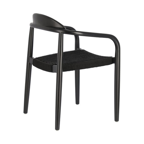 Črn vrtni stol iz evkaliptusovega lesa Kave Home Glynis-image-2