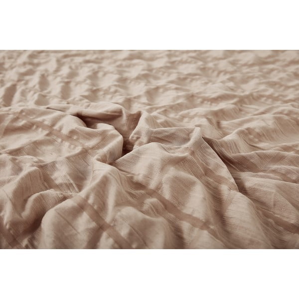 Rjava enojna posteljnina iz krepa 140x200 cm Naomi – My House-image-3