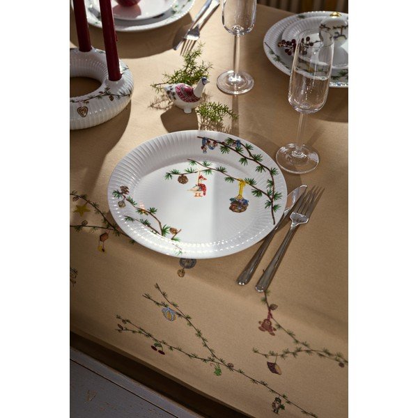 Bel porcelanast krožnik z božičnim motivom ø 27 cm Hammershøi Christmas – Kähler Design-image-1