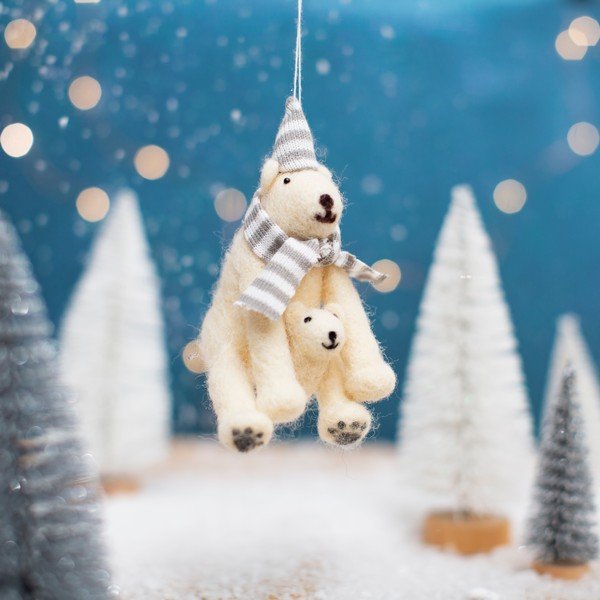 Božična figurica Polar Bear – Sass & Belle-image-1