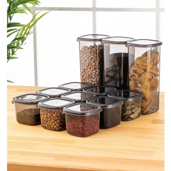 Posode za shranjevanje v kompletu 12 ks živil Fresco – Hermia-image-1