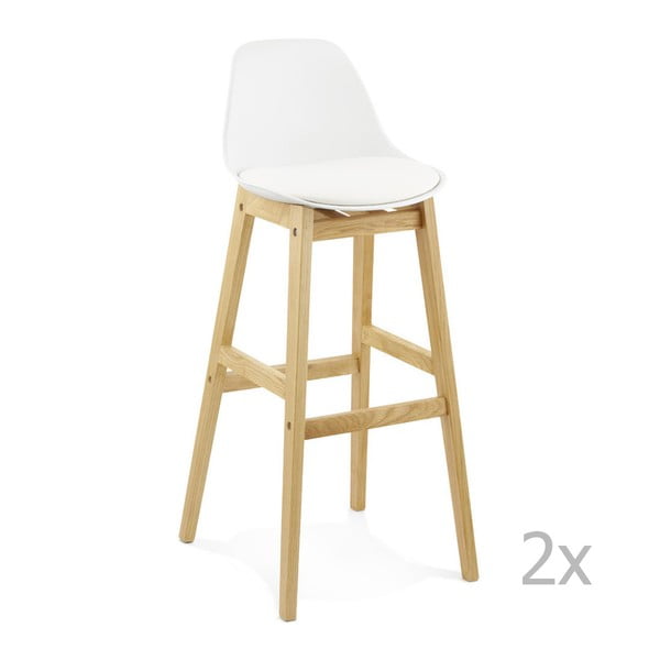 Komplet 2 belih barskih stolov Kokoon Design Elody