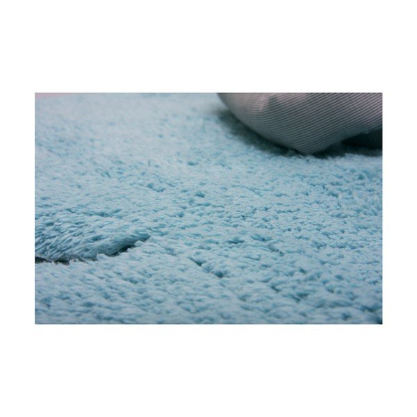 Modra otroška ročno izdelana preproga Nattiot Little Teddy, 80 x 100 cm-image-1
