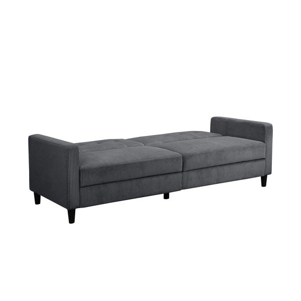 Siva sedežna garnitura iz rebrastega žameta 203 cm Hartford – Støraa-image-4
