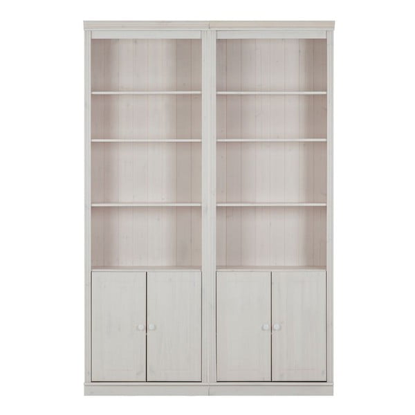 Bel regal iz masivnega bora 148x223 cm Anita – Støraa