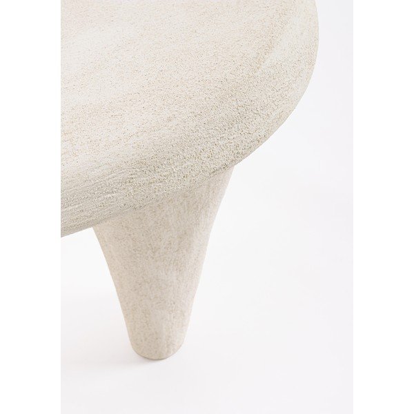 Kremno bela iz poliresina okrogla klubska mizica 60x66 cm Albin – Bizzotto-image-1