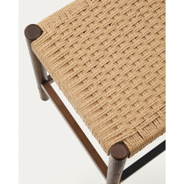 Rjavi/v naravni barvi barski stoli v kompletu 2 ks iz masivnega hrasta (višina sedeža 66 cm) Yalia – Kave Home-image-4