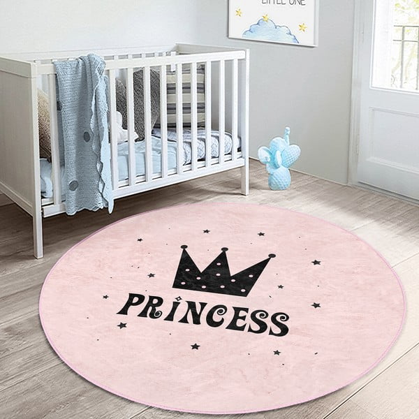 Rožnata otroška preproga ø 120 cm Comfort – Mila Home-image-2