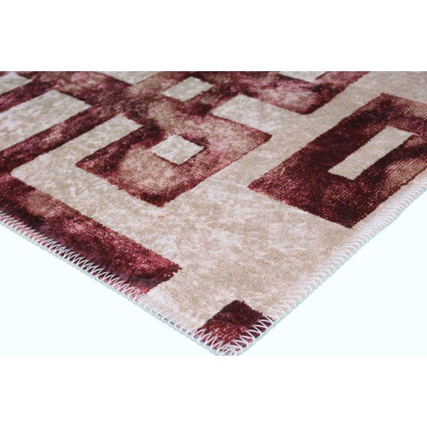 Rdeče-bež preproga 140x80 cm - Vitaus-image-2