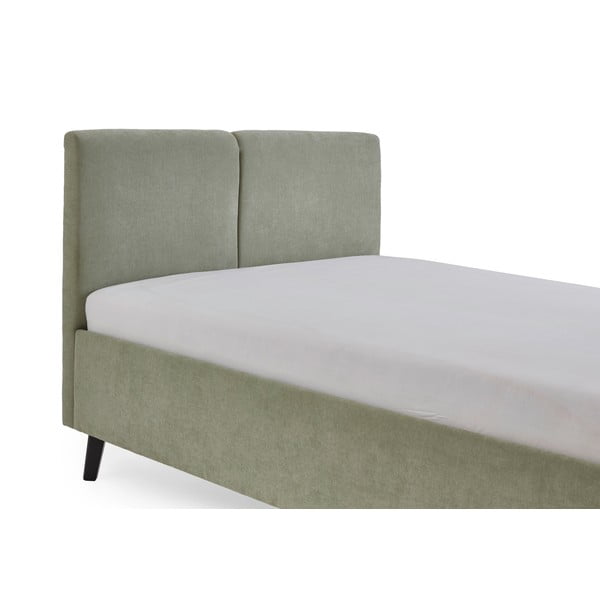 Svetlo zelena oblazinjena zakonska postelja z letvenim dnom 140x200 cm Piano – Meise Möbel-image-4