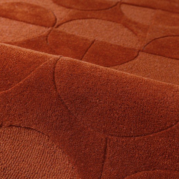 Ročno tkan volnen tekač v barvi terakote 60x230 cm Gigi – Flair Rugs-image-2