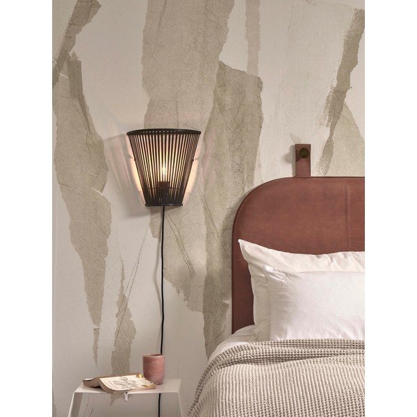 Črna stenska svetilka Merapi – Good&Mojo-image-1