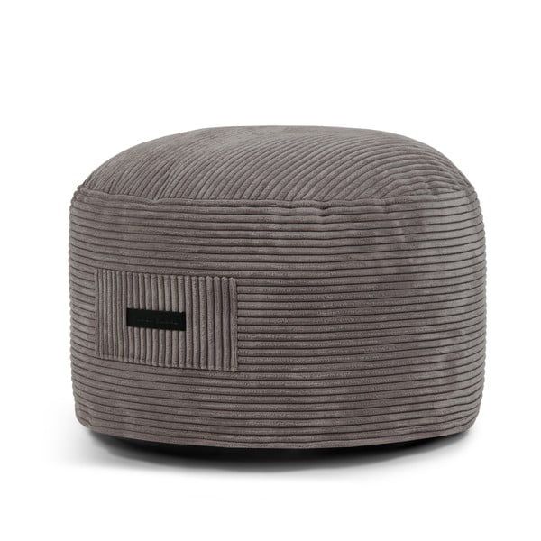 Črn tabure iz rebrastega žameta Om 60 – SLOWDOWN-image-2