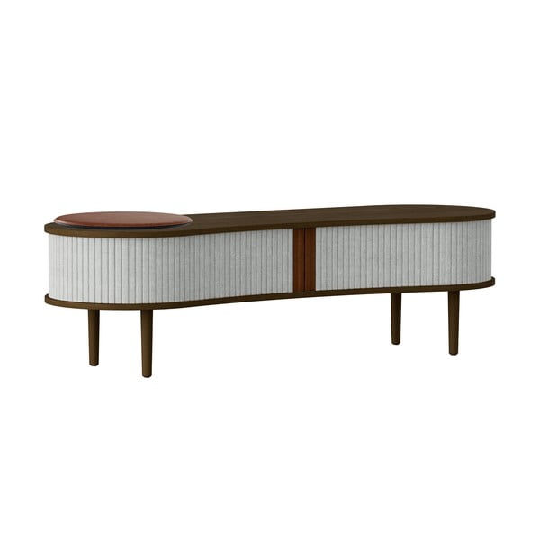 Siva/rjava TV omarica v hrastovem dekorju 140x40 cm Audacious – UMAGE-image-4