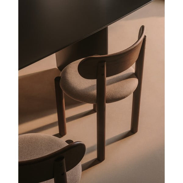 Rjavi/kremno beli jedilni stoli iz masivnega hrasta v kompletu 2 ks Nebai – Kave Home-image-2