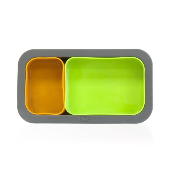 Silikonska škatla za prigrizke Monbento Green/Orange