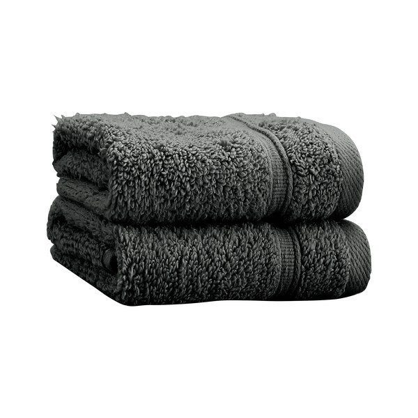 Temno sive frotirne bombažne brisače v kompletu 2 ks 30x30 cm Zero Twist – Catherine Lansfield
