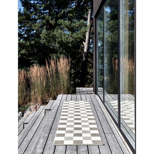 Bež/kremno bel zunanji in notranji tekač 70x160 cm Pix Dark Linen – Pappelina-image-4