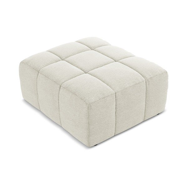 Bež tabure iz tkanine bouclé Aloha – Makamii-image-2