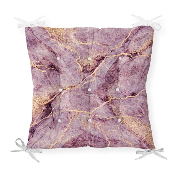 Sedežna blazina iz mešanice bombaža Minimalist Cushion Covers Lila Marble, 40 x 40 cm