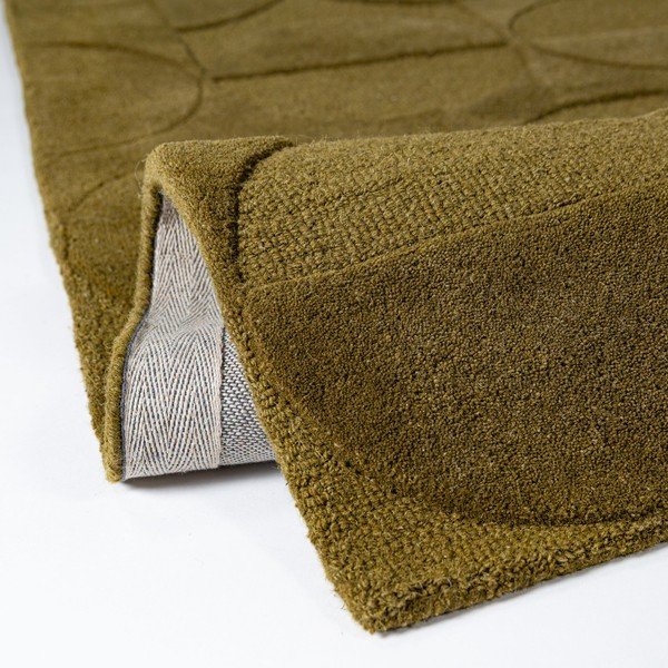 Temno zelena ročno tkana volnena preproga 200x290 cm Gigi – Flair Rugs-image-4