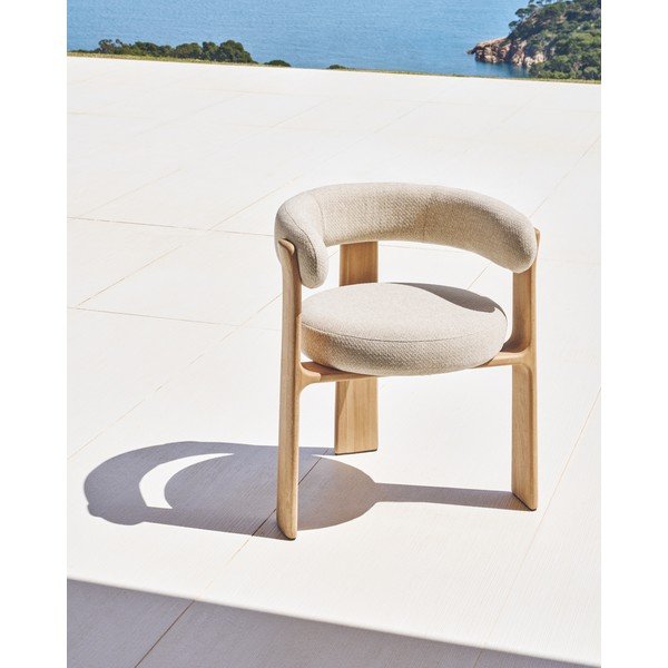 Bež oblazinjen vrtni stol Granite – Kave Home-image-2