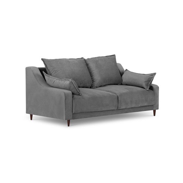 Siva žametna zofa Mazzini Sofas Freesia, 150 cm-image-2