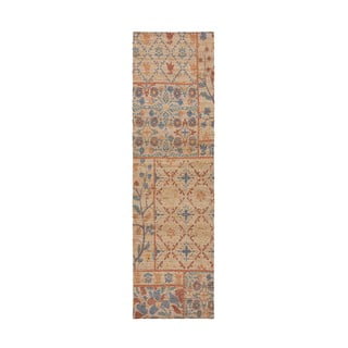 Ročno tkan tekač iz mešanice jute v naravni barvi 60x230 cm Taylor Patchwork – Flair Rugs