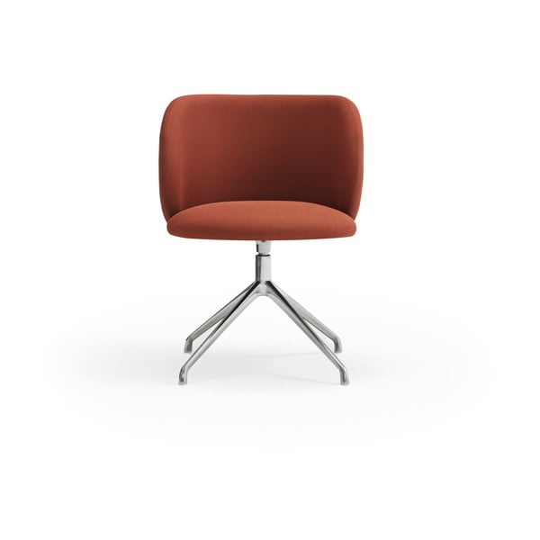 Opečnato oranžen oblazinjen jedilni stol Mogi – Teulat-image-1