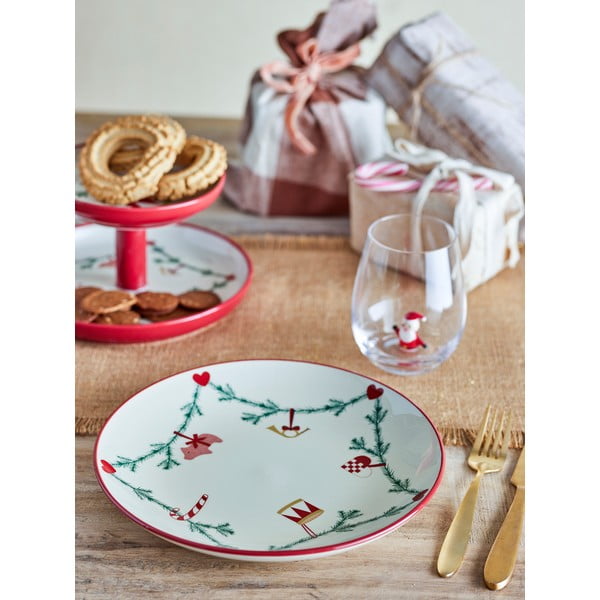 Kremno bel lončen krožnik z božičnim motivom ø 25,5 cm Yule – Bloomingville-image-1