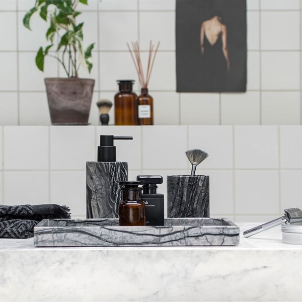 Marmorni dekorativni pladenj 16x31 cm Marble – Mette Ditmer Denmark-image-2