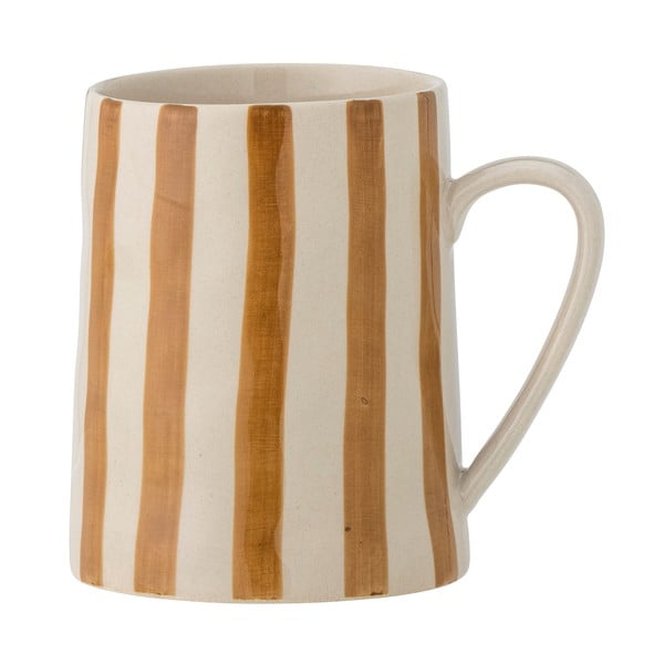 Oker rumeno-bela lončena skodelica 440 ml Begonia – Bloomingville