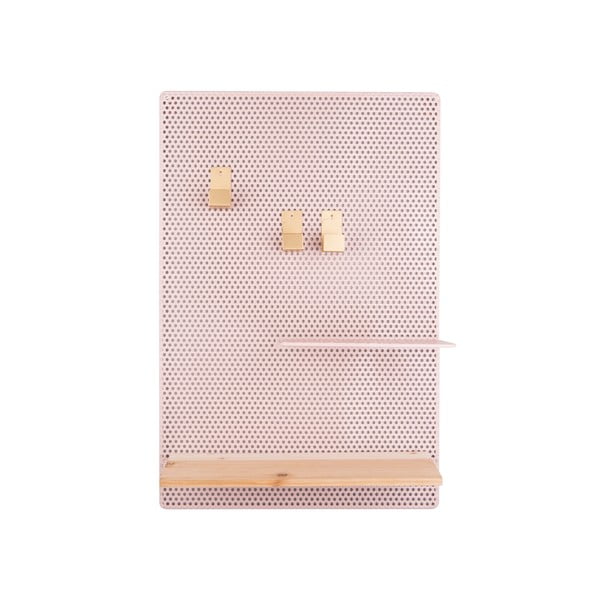 PT LIVING Prepirljiva, svetlo rožnata kovinska oglasna deska, 34,5 x 52,5 cm
