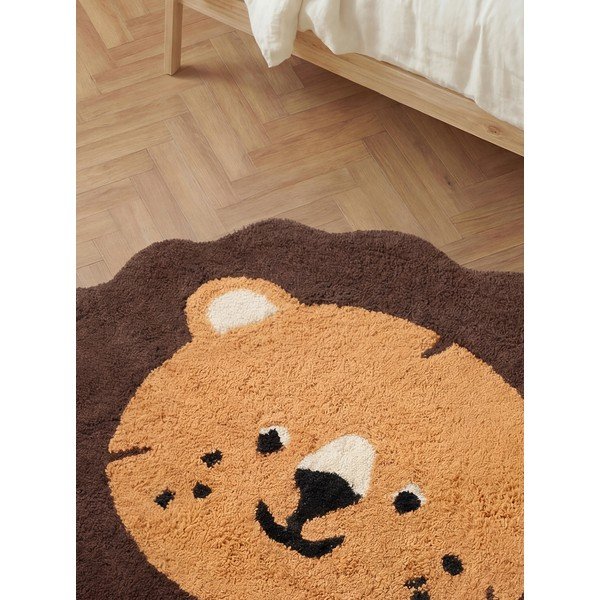 Oranžna/rjava pralna/ročno tkana bombažna otroška preproga 112x120 cm Snuggle Lea – Hanse Home-image-2