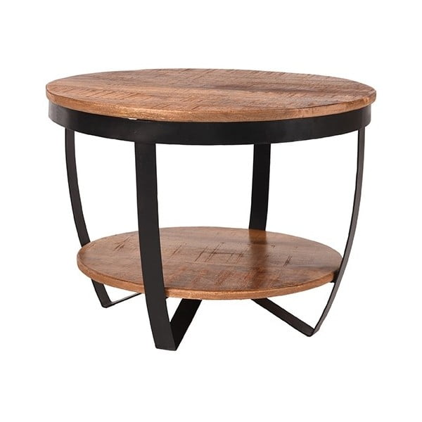 Zložljiva mizica z zgornjim delom iz mangovega lesa LABEL51 Rondo, ⌀ 60 cm