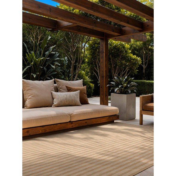 Kremno bela/v naravni barvi notranja in zunanja preproga 160x230 cm Haringey Linley – Ted Baker-image-1