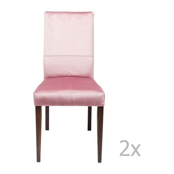 Komplet 2 roza jedilnih stolov z nogami iz bukovega lesa Kare Design Mara