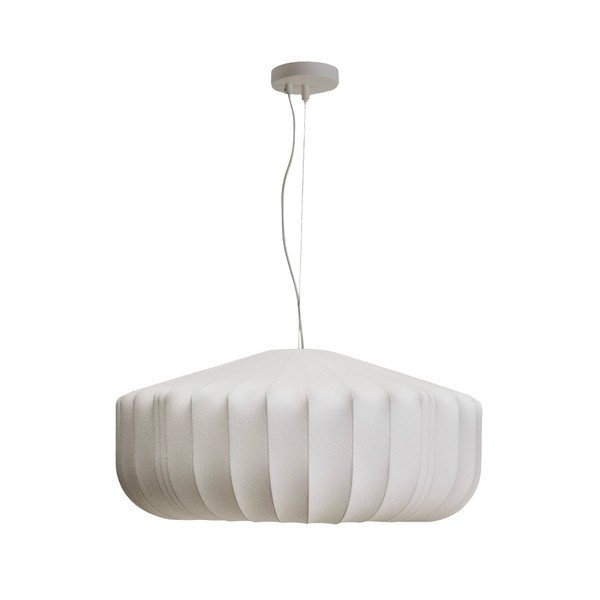 Bela stropna svetilka s tekstilnim senčilom ø 76 cm Somar – Kave Home