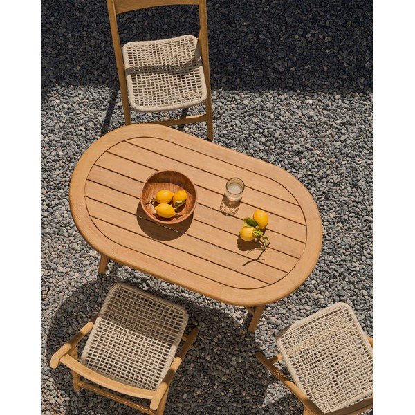 Vrtna jedilna miza iz masivne akacije 70x120 cm Dandara - Kave Home-image-2