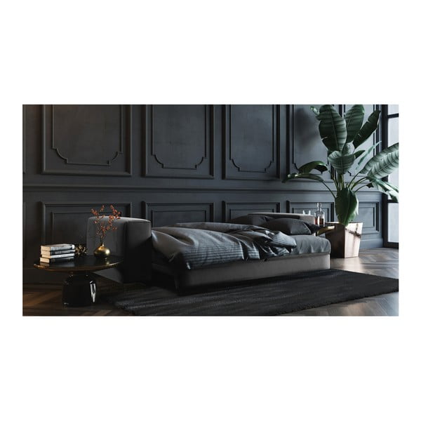 Temno siva žametna raztegljiva sedežna garnitura Devichy Rothe, 256 cm-image-3