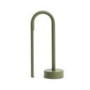 Zelena kovinska LED namizna svetilka (višina 30 cm) Bow – Kave Home