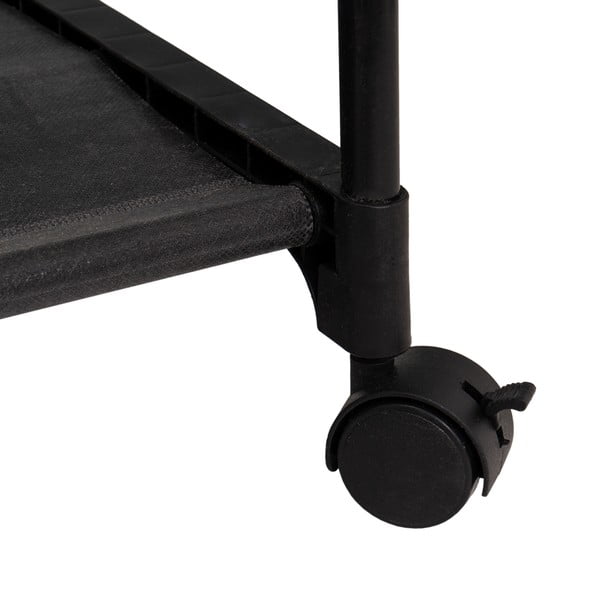 Črno kovinsko stojalo za oblačila na kolesih 84x43x156 cm – Casa Selección-image-2