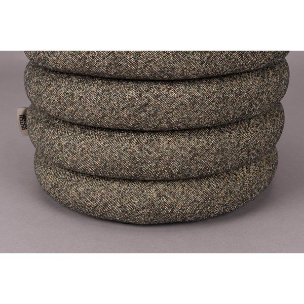 Rjav tabure iz tkanine bouclé Fern – Dutchbone-image-3