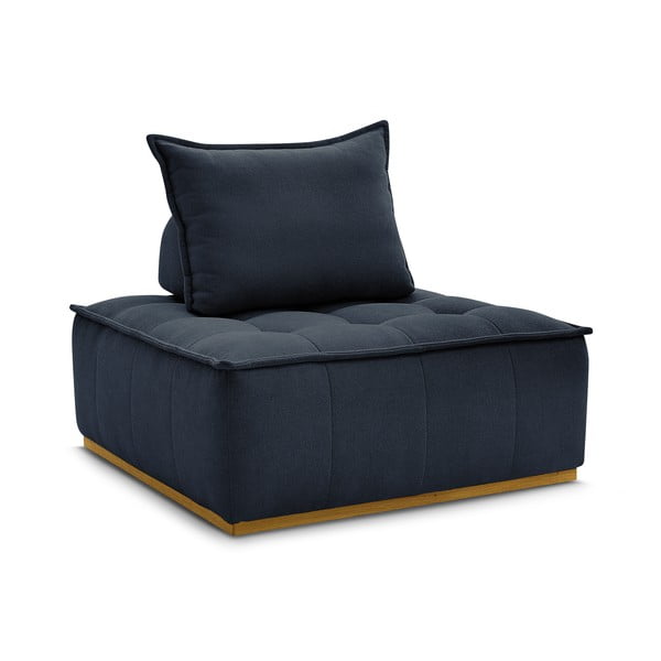 Temno moder fotelj iz šenilje Elisa – Bobochic Paris