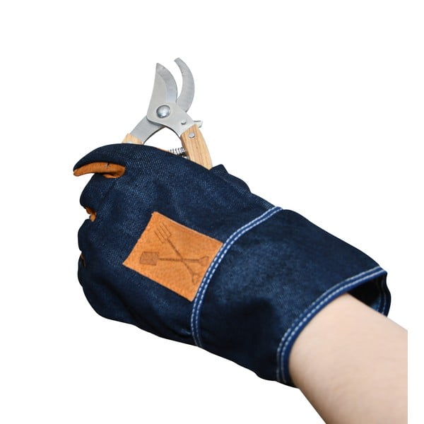 Modro-oranžne vrtnarske rokavice Esschert Design Denim-image-4