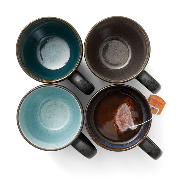 Črne/temno modre keramične skodelice v kompletu 4 ks 300 ml Gastro Black/Mix – Bitz-image-1